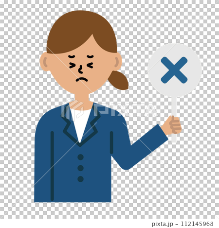 商務人士工作女西裝交叉上半身圖 商務人士工作女西裝交叉上半身圖 112145968