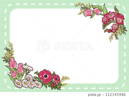 春の花のフレーム 春の花のフレーム 112145986