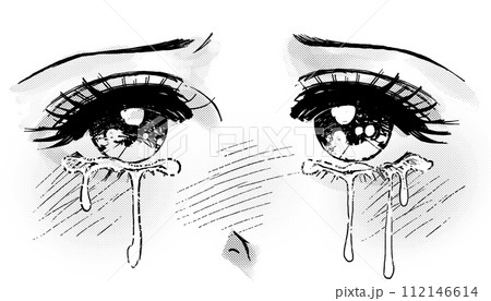 少女漫画風・泣きすぎて顔が赤い女の子のイラスト 少女漫画風・泣きすぎて顔が赤い女の子のイラスト 112146614