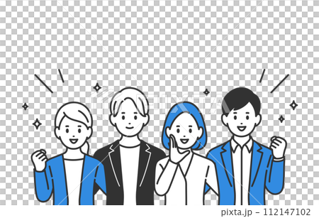 商務人士與跨肩男士的上半身套【人物向量圖素材】 商務人士與跨肩男士的上半身套【人物向量圖素材】 112147102