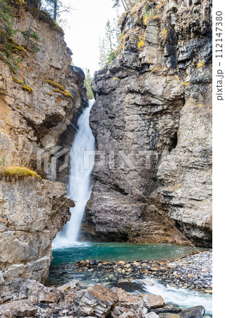 Johnston Canyon, Upper Falls. Banff National Park, Canadian Rockies, Alberta, Canada. 112147380