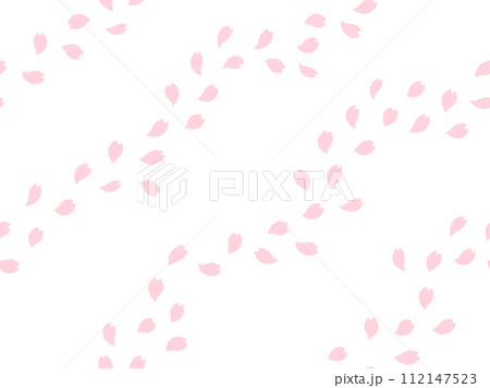 桜吹雪の斜めパターン背景 112147523