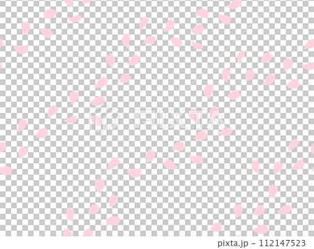 桜吹雪の斜めパターン背景 112147523