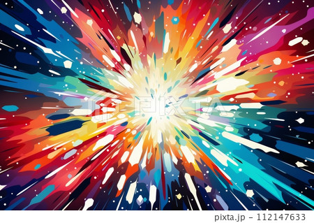 カラフルな宇宙の大爆発:エネルギッシュなアート作品 AI画像 91 カラフルな宇宙の大爆発:エネルギッシュなアート作品 AI画像 91 112147633