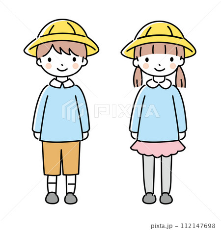 男の子と女の子のイラスト 112147698