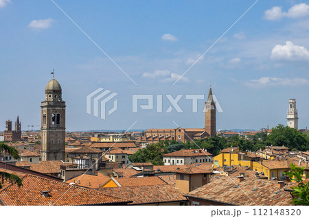 top view of the rooftops of Verona 112148320
