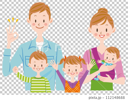 若い家族と赤ちゃん 112148688