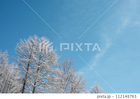 雪山と青空の風景 雪山と青空の風景 112148763