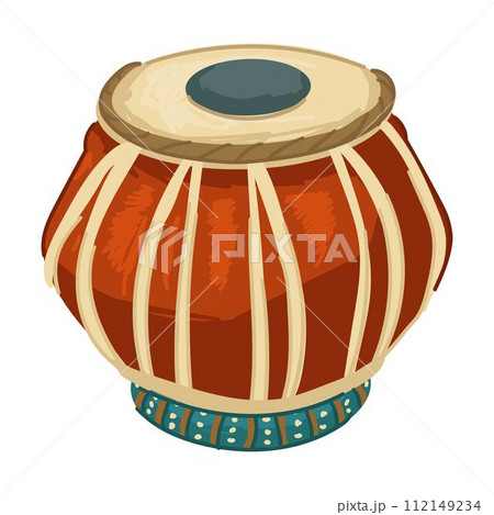 Indian drums, old fashioned music instruments 112149234