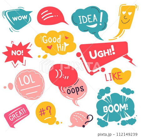 Stickers in social media, expression of emotions 112149239