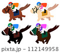 競馬で走る騎手と馬 112149958