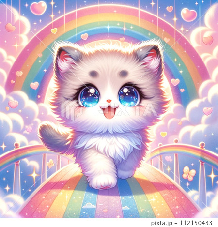ゆめかわ猫002のイラスト素材 [112150433] - PIXTA