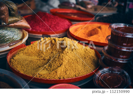 Spices at bazaar market Spices at bazaar market 112150990