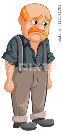 Disheartened Man in Casual Attire 112151705