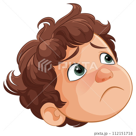 Worried Young Boy Cartoon Expression Worried Young Boy Cartoon Expression 112151718