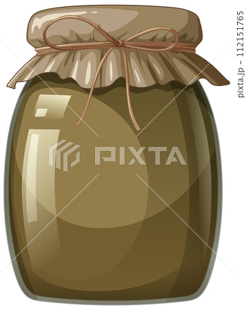 Vintage Glass Jar with String Tie 112151765