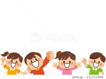 フレーム,子供,友達,卒業式,入学式,勉強,学校,卒業,小学生,幼稚園,保育園,入学,入園,入園式, 112151886