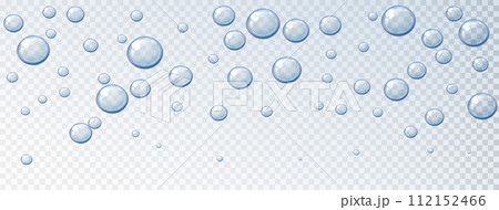 Water drops Illuminating. Realistic dropson the surface. Isolated liquid on transparent background Water drops Illuminating. Realistic dropson the surface. Isolated liquid on transparent background 112152466
