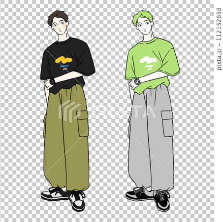 男士時尚工裝褲 112152658