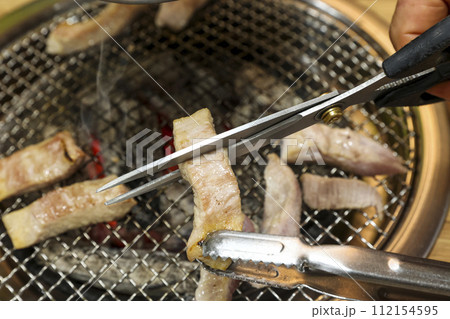 Korea bbq. pork shoulder butt. pork neck 112154595
