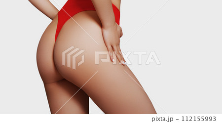 Plastic surgery concept. Butt lift and anti 112155993