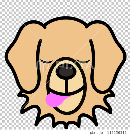 Golden retriever face illustration for GIF animation 112156311