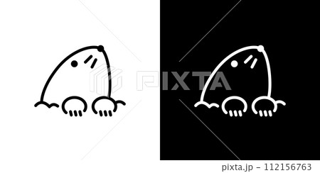 モグラのベクターアイコン 112156763