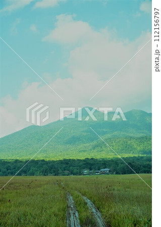 尾瀬ヶ原に伸びる道 尾瀬ヶ原に伸びる道 112156797