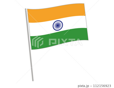 はためくインドの国旗 はためくインドの国旗 112156923