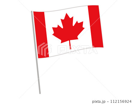 はためくカナダの国旗 112156924
