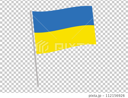 はためくウクライナの国旗 112156926