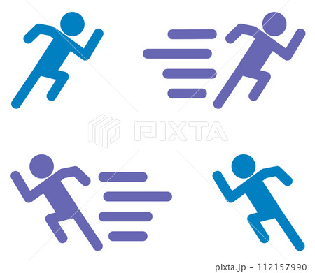 懸命に矢印の方向に走って目標に向かう人物のイラスト 懸命に矢印の方向に走って目標に向かう人物のイラスト 112157990