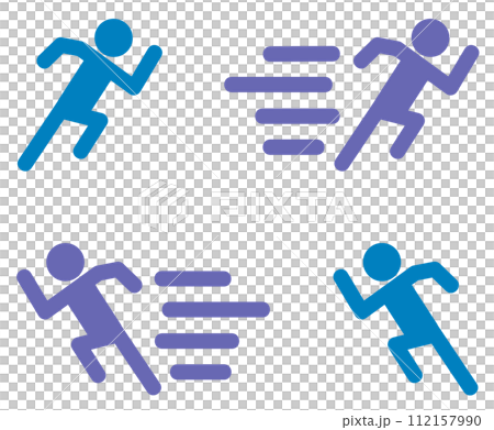 懸命に矢印の方向に走って目標に向かう人物のイラスト 懸命に矢印の方向に走って目標に向かう人物のイラスト 112157990