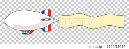 Loose doodle airship tricolor pattern Loose doodle airship tricolor pattern 112158013