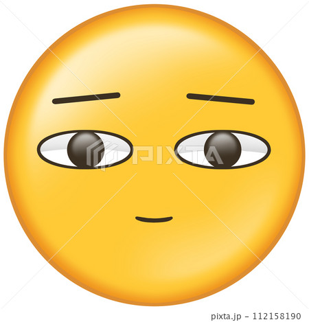 なんとも言えない笑顔のアイコンのイラスト素材 [112158190] - PIXTA