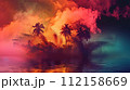 静かな熱帯夕日の雰囲気 112158669