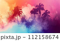 静かな熱帯夕日の雰囲気 112158674
