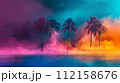 静かな熱帯夕日の雰囲気 112158676