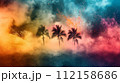 静かな熱帯夕日の雰囲気 112158686