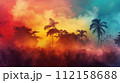 静かな熱帯夕日の雰囲気 112158688