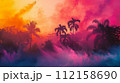 静かな熱帯夕日の雰囲気 112158690