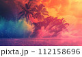静かな熱帯夕日の雰囲気 112158696
