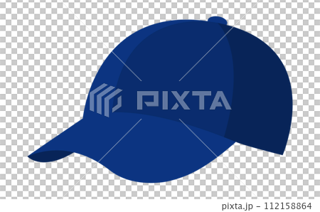 青いキャップ帽子のベクターイラスト 112158864