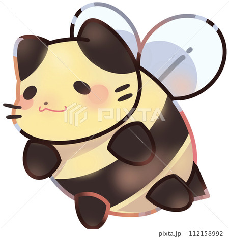 cat bee with white wing so cute 112158992