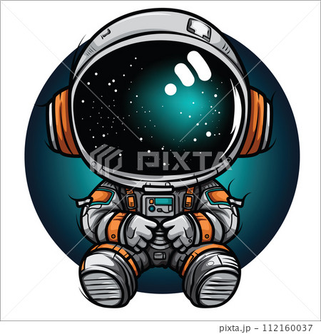 cute astronaut cartoon street art vector cute astronaut cartoon street art vector 112160037