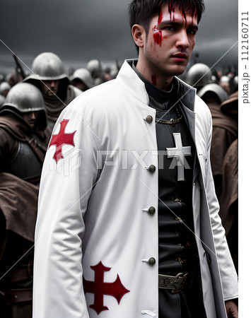 Crusader. Coat. Crosses. Blood. Battlefield. Cinematic. HDR. 112160711