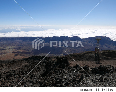View to crater of mount Teide 3 715 m on European Tenerife island in Spain 112161149