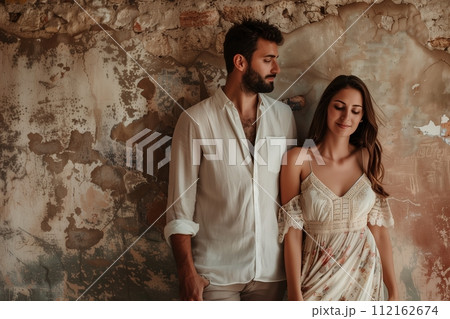 Couple in love. He looking at her with great affection 112162674