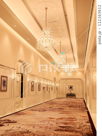 beautiful and modern corridor or hallway in luxury building. 112163612