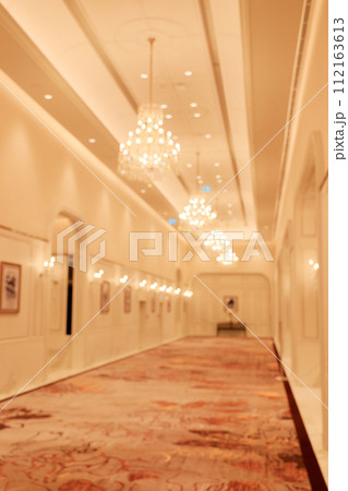 Blur, Abstract Blurred, unfocus, defocus image of modern corridor or hallway. Mystical interior of empty corridor. 112163613